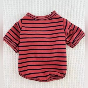 Striped Pattern Dog Tee